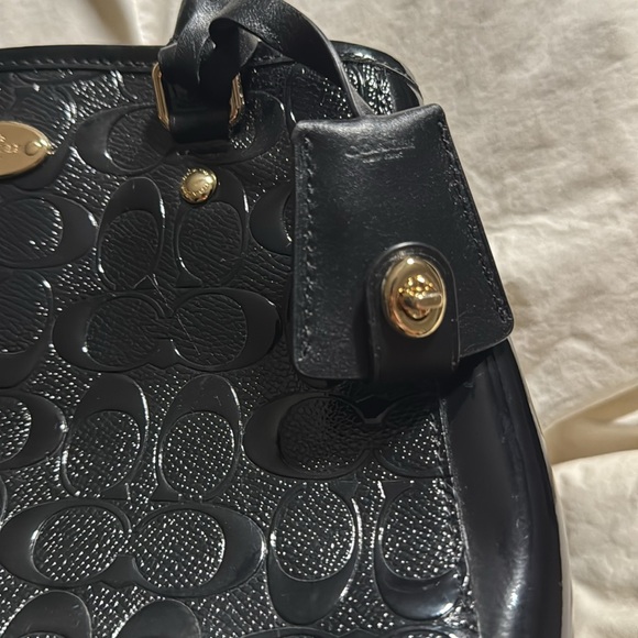Brand New Shiny Black Coach Purse - Picture 5 of 13